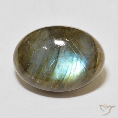 12.94ct 자연스러운 다색 조회 장석, 타원형, 투명한
