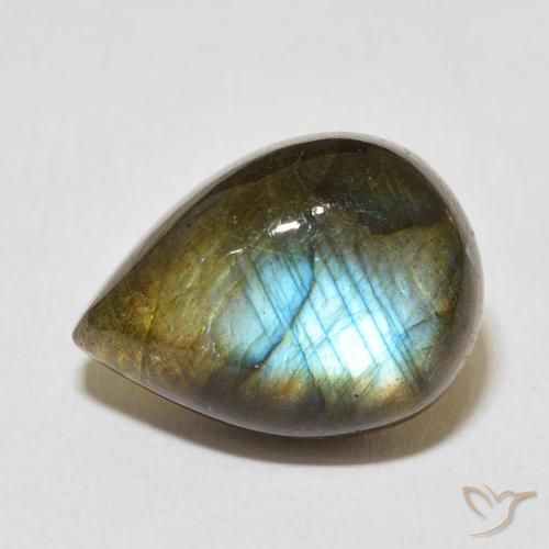 12.51ct 자연스러운 다색 조회 장석, 배 모양, 투명한
