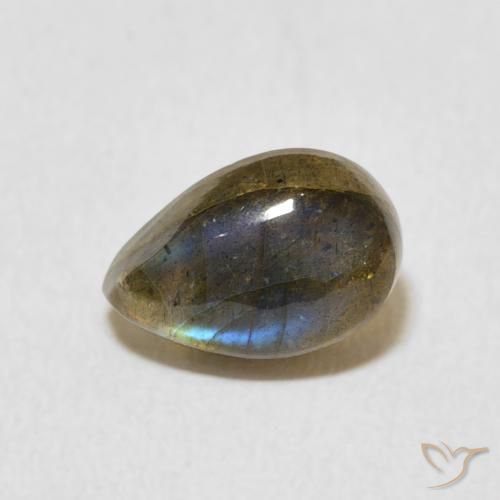 1.66ct 자연스러운 다색 조회 장석, 배 모양, 투명한