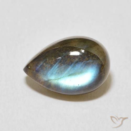 4.07ct 자연스러운 다색 조회 장석, 배 모양, 투명한
