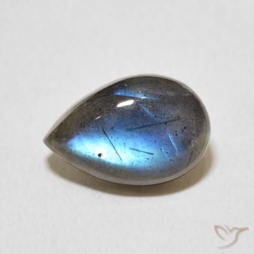 3.83ct 자연스러운 다색 조회 장석, 배 모양, 투명한