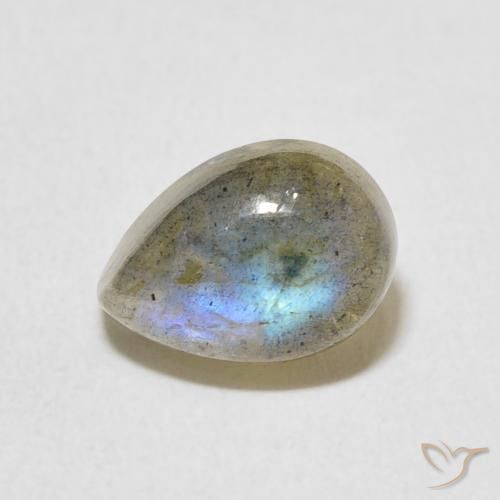 2.89ct 자연스러운 다색 조회 장석, 배 모양, 투명한