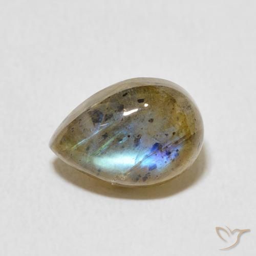2.51ct 자연스러운 다색 조회 장석, 배 모양, 투명한