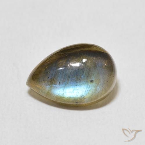 3.43ct 자연스러운 다색 조회 장석, 배 모양, 투명한