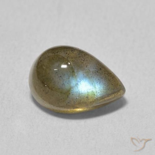 2.43ct 자연스러운 다색 조회 장석, 배 모양, 투명한