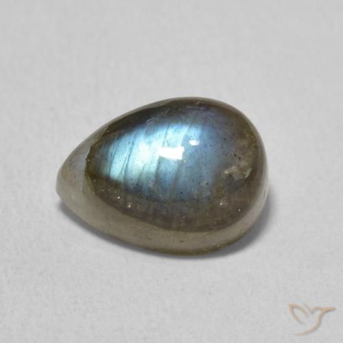2.93ct 자연스러운 다색 조회 장석, 배 모양, 투명한