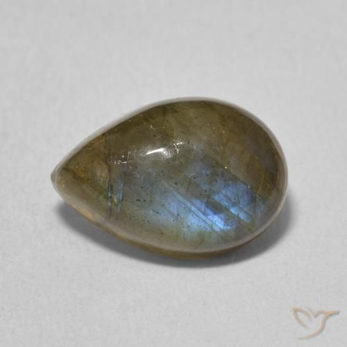 3.60ct 자연스러운 다색 조회 장석, 배 모양, 투명한