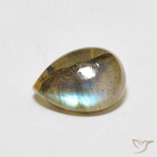 2.17ct 자연스러운 다색 조회 장석, 배 모양, 투명한