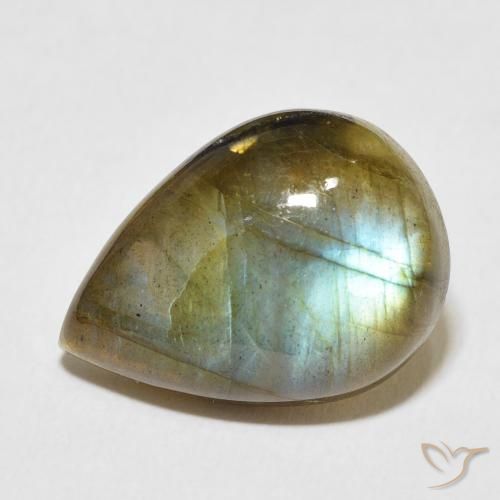 10.51ct 자연스러운 다색 조회 장석, 배 모양, 투명한