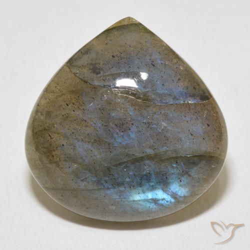 22.02ct 자연스러운 다색 조회 장석, 배 모양, 투명한