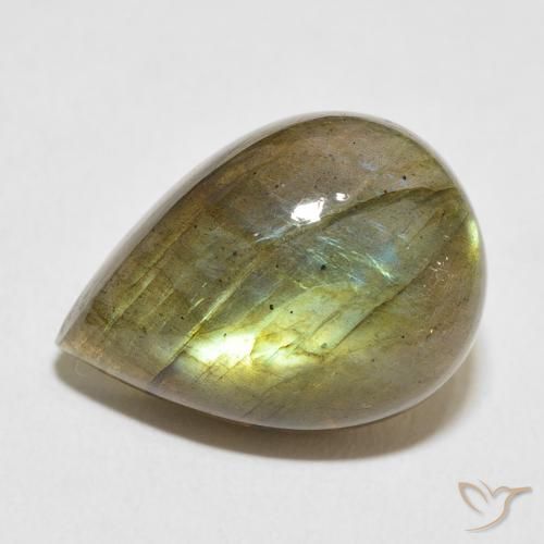 12.53ct 자연스러운 다색 조회 장석, 배 모양, 투명한