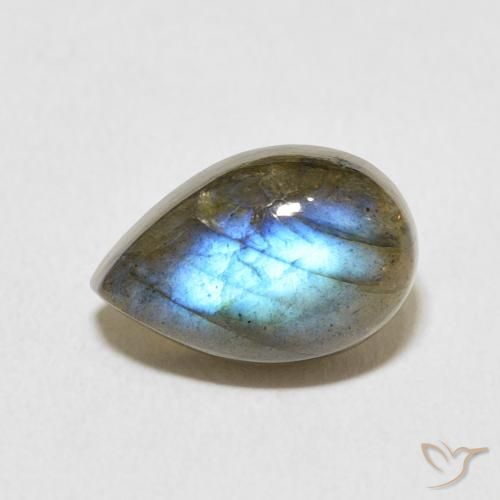 3.76ct 자연스러운 다색 조회 장석, 배 모양, 투명한