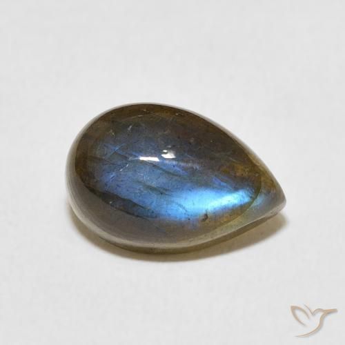 3.93ct 자연스러운 다색 조회 장석, 배 모양, 투명한