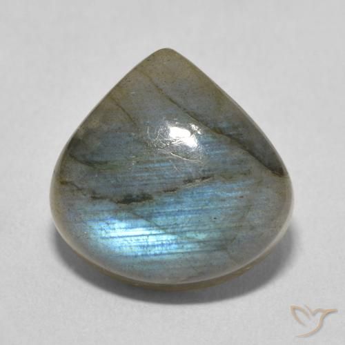 6.93ct 자연스러운 다색 조회 장석, 배 모양, 투명한