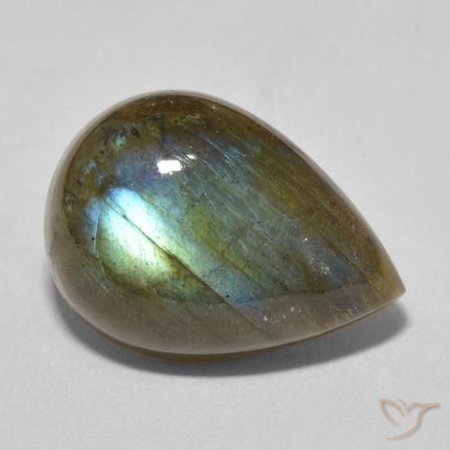 11.67ct 자연스러운 다색 조회 장석, 배 모양, 투명한