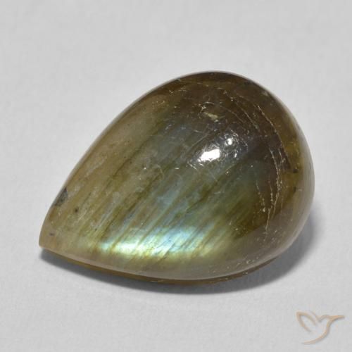 10.59ct 자연스러운 다색 조회 장석, 배 모양, 투명한
