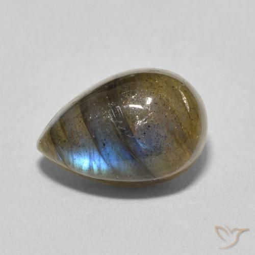 4.13ct 자연스러운 다색 조회 장석, 배 모양, 투명한