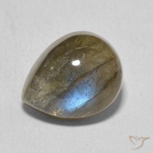 4.07ct 자연스러운 다색 조회 장석, 배 모양, 투명한