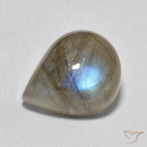 4.62ct 자연스러운 다색 조회 장석, 배 모양, 투명한