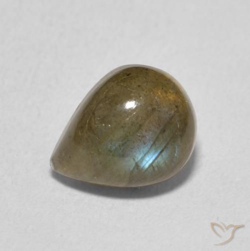 1.79ct 자연스러운 다색 조회 장석, 배 모양, 투명한
