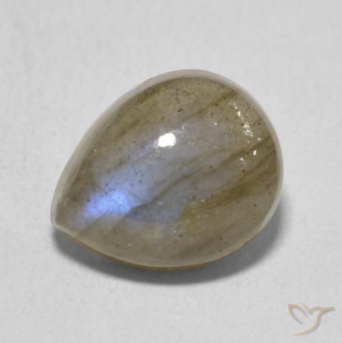 4.02ct 자연스러운 다색 조회 장석, 배 모양, 투명한