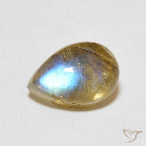 2.36ct 자연스러운 다색 조회 장석, 배 모양, 투명한