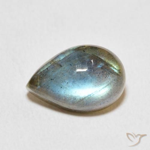 3.85ct 자연스러운 다색 조회 장석, 배 모양, 투명한