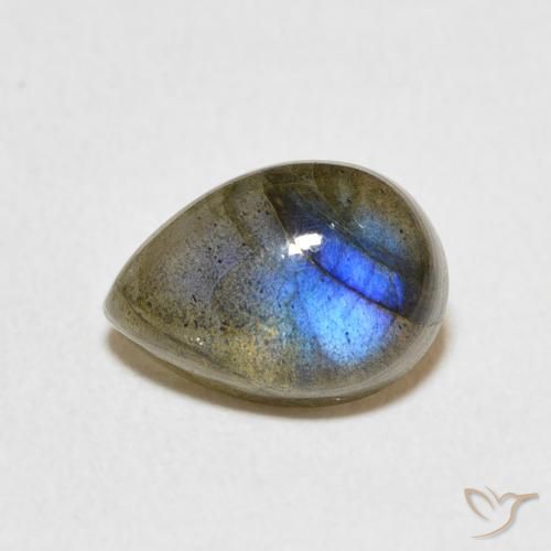 2.37ct 자연스러운 다색 조회 장석, 배 모양, 투명한