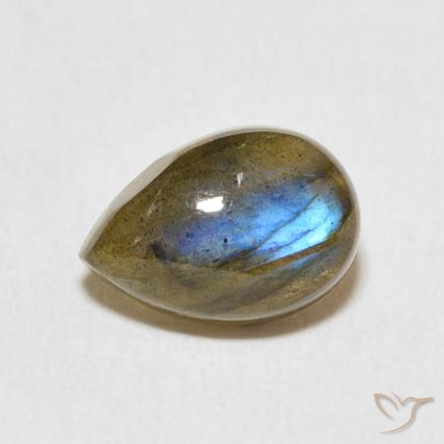 2.40ct 자연스러운 다색 조회 장석, 배 모양, 투명한