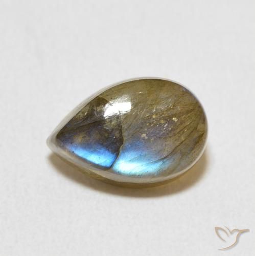 2.52ct 자연스러운 다색 조회 장석, 배 모양, 투명한