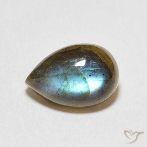 2.66ct 자연스러운 다색 조회 장석, 배 모양, 투명한