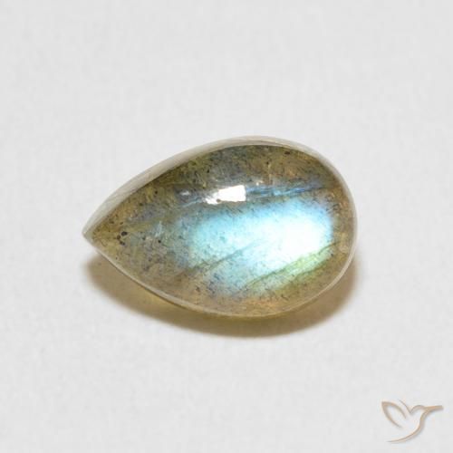 1.85ct 자연스러운 다색 조회 장석, 배 모양, 투명한