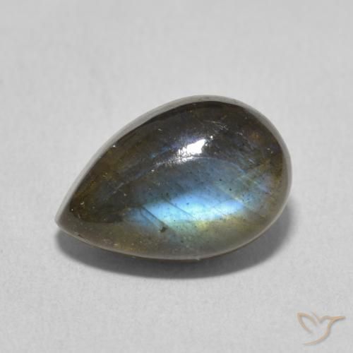 3.85ct 자연스러운 다색 조회 장석, 배 모양, 투명한
