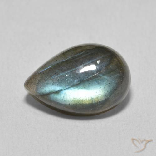 3.72ct 자연스러운 다색 조회 장석, 배 모양, 투명한