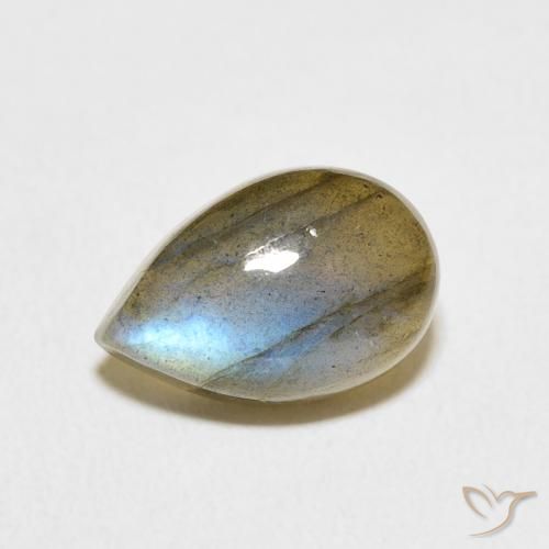 4.16ct 자연스러운 다색 조회 장석, 배 모양, 투명한