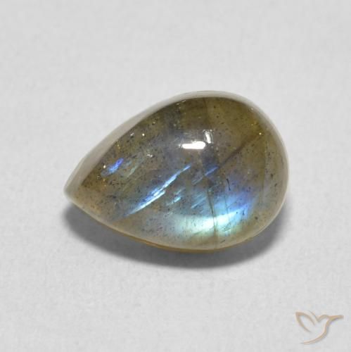 2.58ct 자연스러운 다색 조회 장석, 배 모양, 투명한