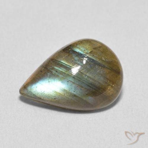 3.35ct 자연스러운 다색 조회 장석, 배 모양, 투명한