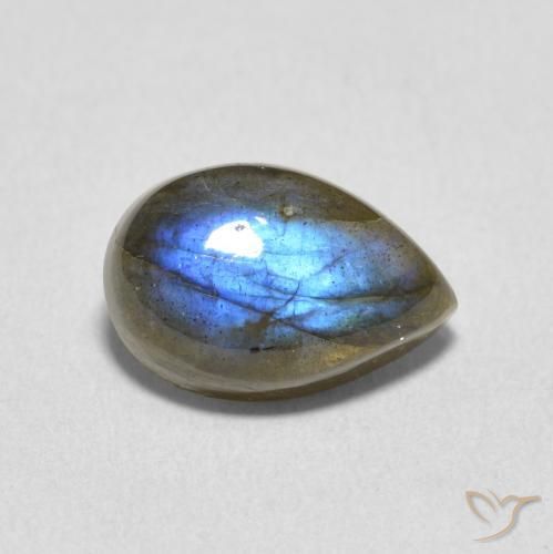 3.60ct 자연스러운 다색 조회 장석, 배 모양, 투명한