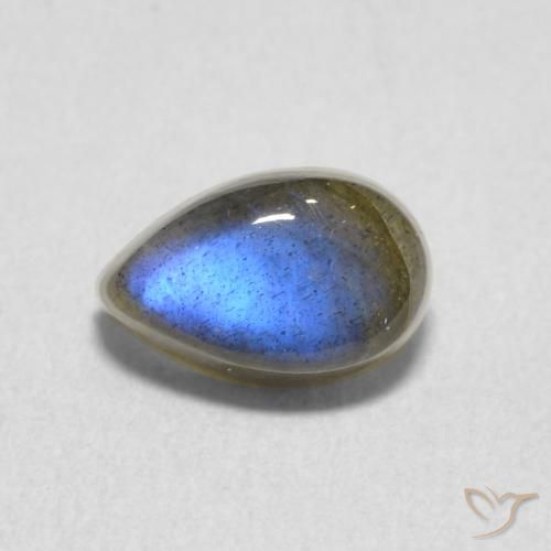 1.18ct 자연스러운 다색 조회 장석, 배 모양, 투명한