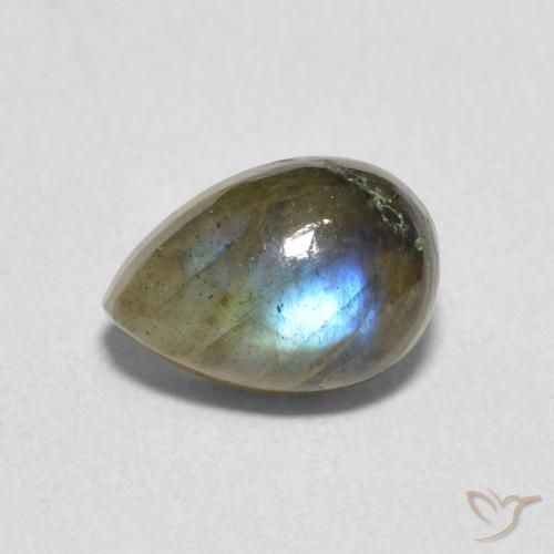 1.82ct 자연스러운 다색 조회 장석, 배 모양, 투명한