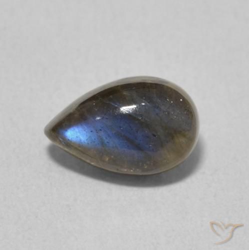 1.08ct 자연스러운 다색 조회 장석, 배 모양, 투명한