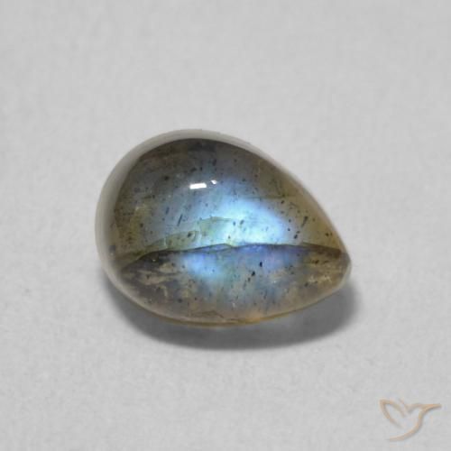 1.03ct 자연스러운 다색 조회 장석, 배 모양, 투명한