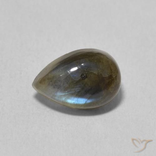 1.65ct 자연스러운 다색 조회 장석, 배 모양, 투명한