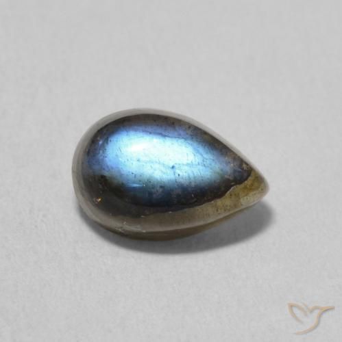 1.86ct 자연스러운 다색 조회 장석, 배 모양, 투명한