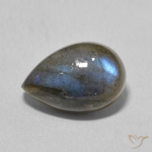 4.06ct 자연스러운 다색 조회 장석, 배 모양, 투명한