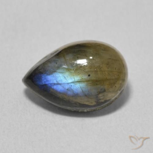 2.31ct 자연스러운 다색 조회 장석, 배 모양, 투명한