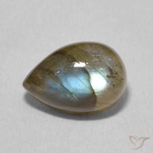 2.48ct 자연스러운 다색 조회 장석, 배 모양, 투명한