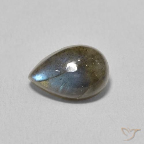 2.18ct 자연스러운 다색 조회 장석, 배 모양, 투명한