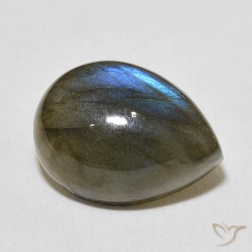9.42ct 자연스러운 다색 조회 장석, 배 모양, 투명한