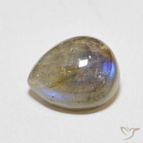 3.92ct 자연스러운 다색 조회 장석, 배 모양, 투명한